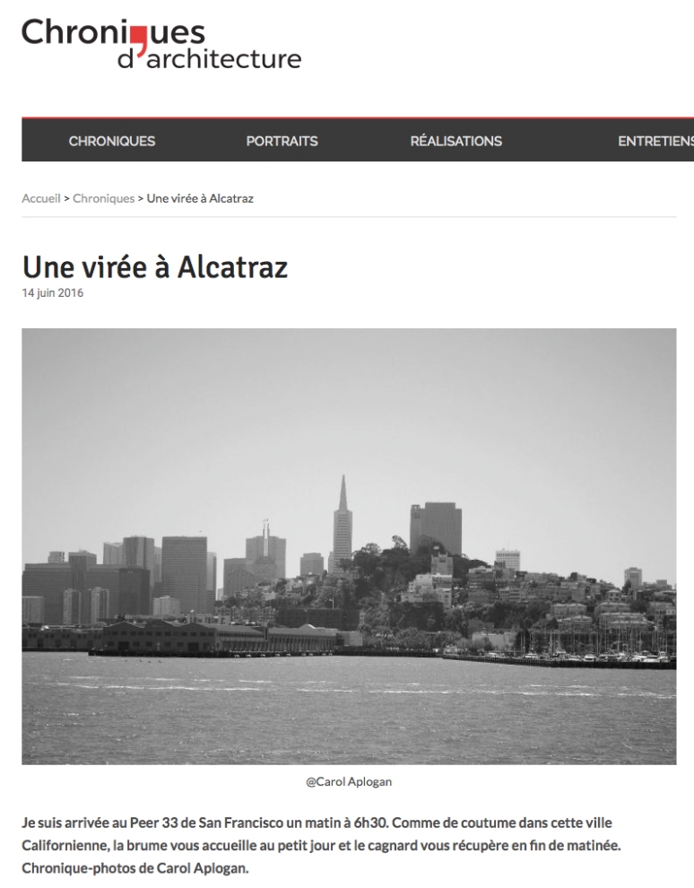 Alcatraz chroniques d'architecture